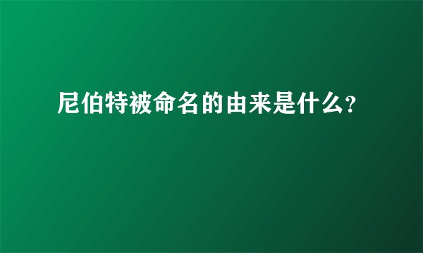 尼伯特被命名的由来是什么？