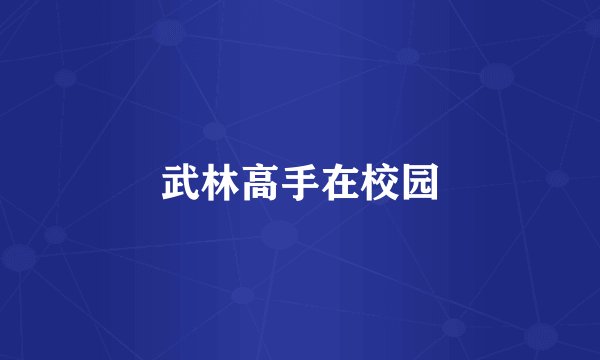 武林高手在校园