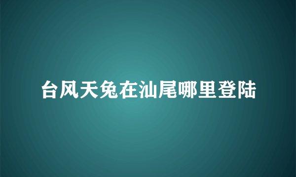 台风天兔在汕尾哪里登陆