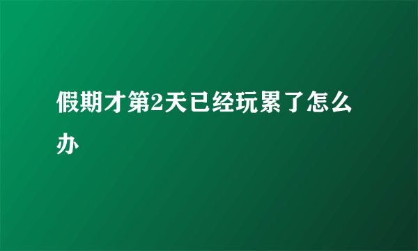 假期才第2天已经玩累了怎么办