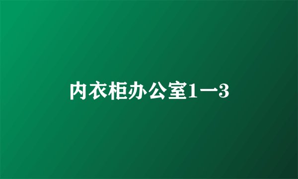 内衣柜办公室1一3