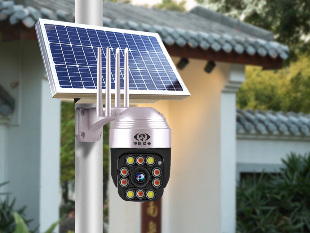 监控摄像头是这样的，如果在摄像头下面，摄像头镜头没对着的地方能不能看到，还有这东西是人工控制转的还