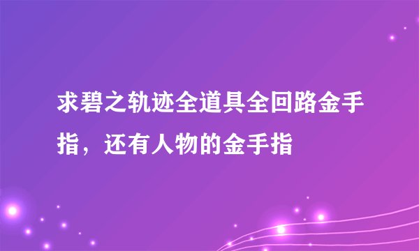 求碧之轨迹全道具全回路金手指，还有人物的金手指
