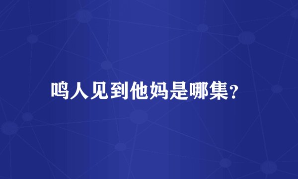 鸣人见到他妈是哪集？