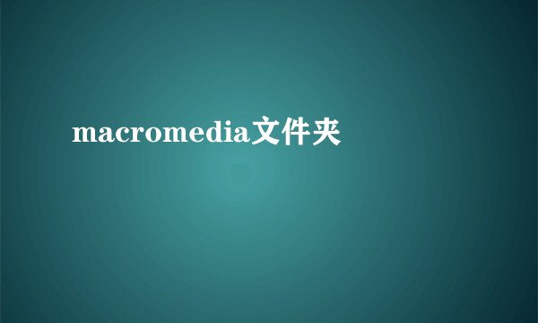 macromedia文件夹