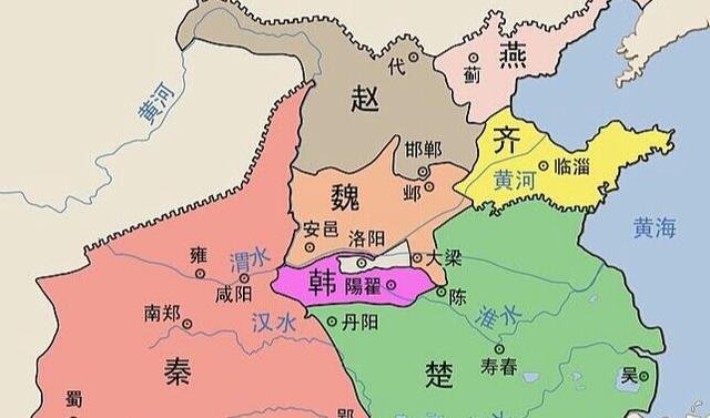 战国七雄国土分布图有吗？