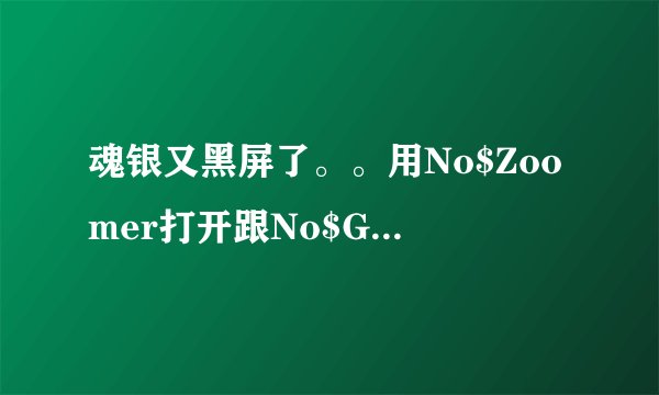 魂银又黑屏了。。用No$Zoomer打开跟No$GBA一样的效果。。。救命啊~~~~~~~~~