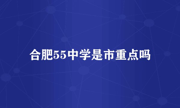 合肥55中学是市重点吗