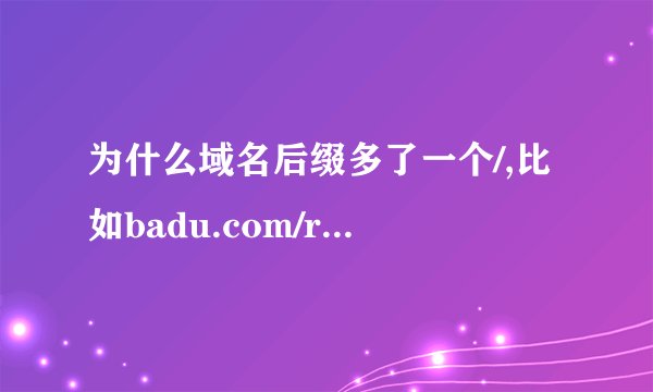 为什么域名后缀多了一个/,比如badu.com/rffff？