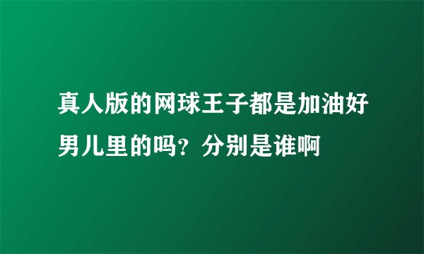 真人版的网球王子都是加油好男儿里的吗？分别是谁啊