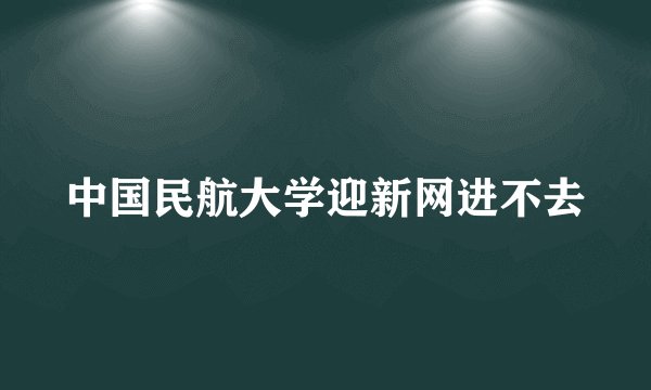 中国民航大学迎新网进不去