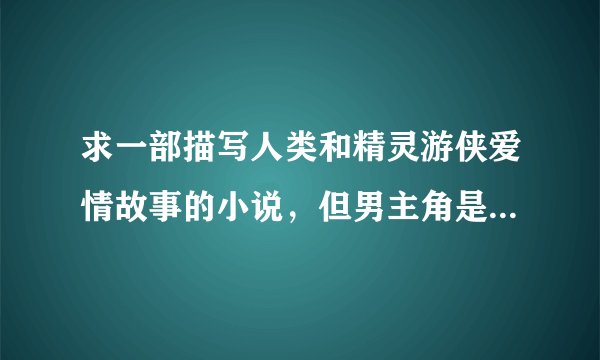 求一部描写人类和精灵游侠爱情故事的小说，但男主角是个在兽人部落中任职的人类，跪求！