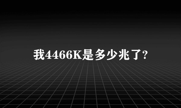 我4466K是多少兆了?