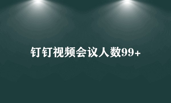 钉钉视频会议人数99+