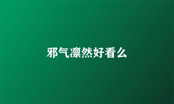 邪气凛然好看么