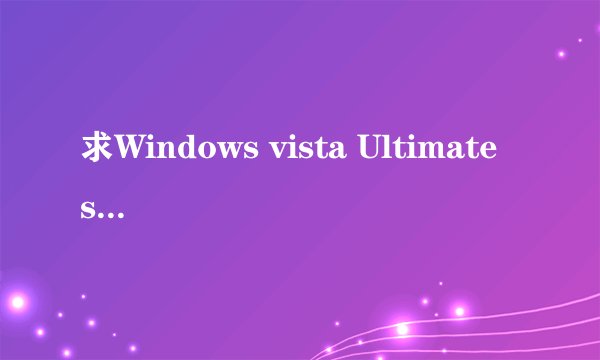 求Windows vista Ultimate sp2激活码