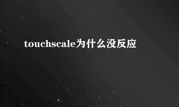 touchscale为什么没反应