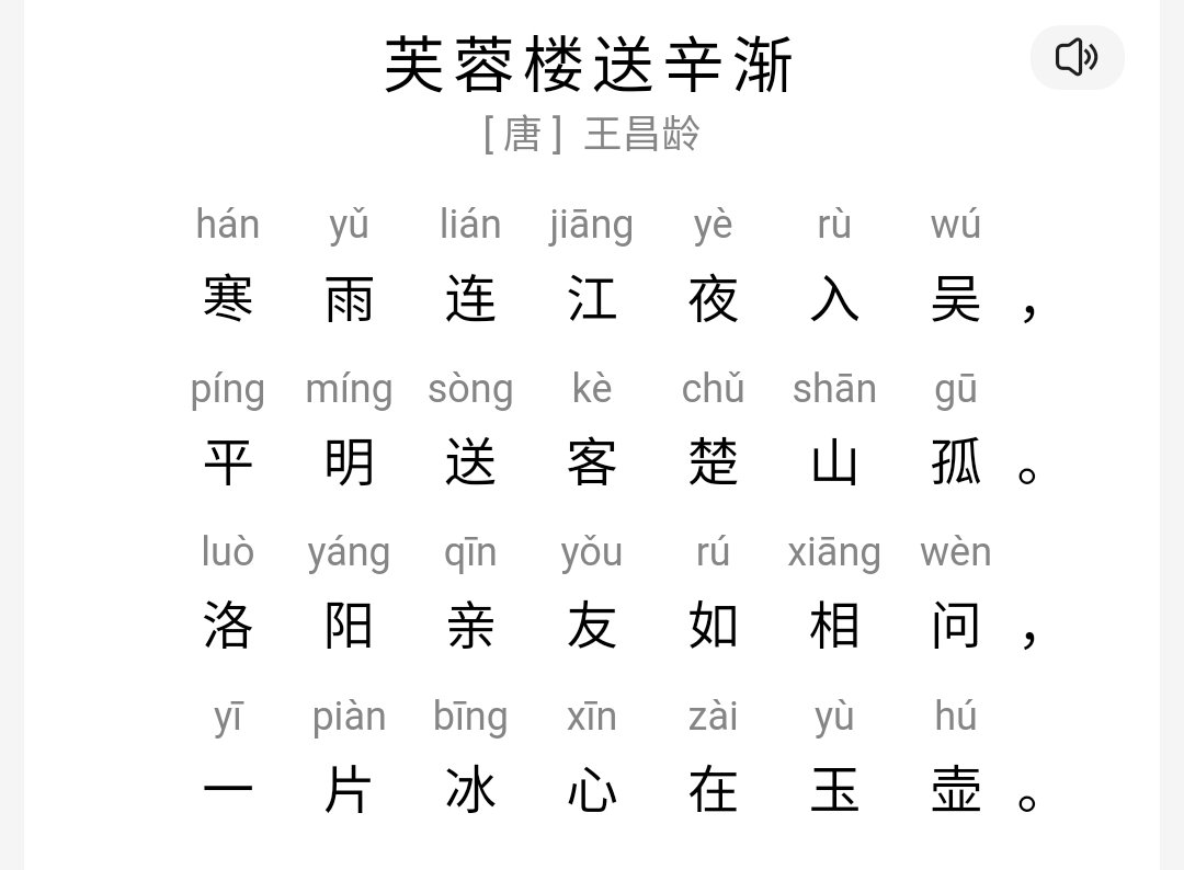 芙蓉楼送辛渐诗题意思？