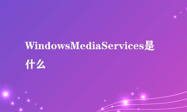 WindowsMediaServices是什么