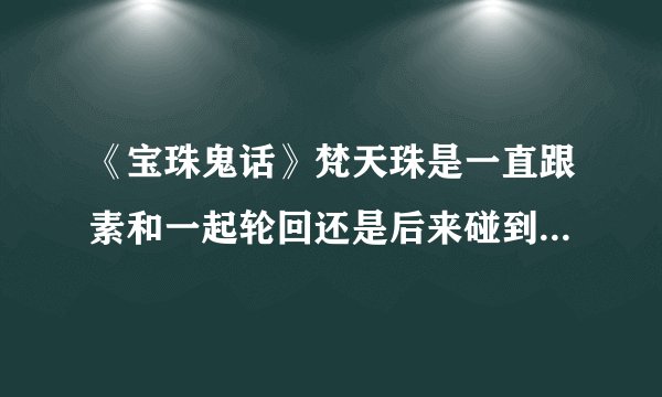 《宝珠鬼话》梵天珠是一直跟素和一起轮回还是后来碰到？看完青花瓷好多事就搞不懂了