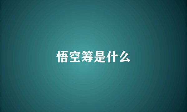 悟空筹是什么