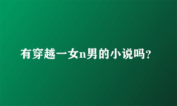 有穿越一女n男的小说吗?