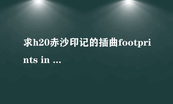 求h20赤沙印记的插曲footprints in the sand 的歌词和中文翻译