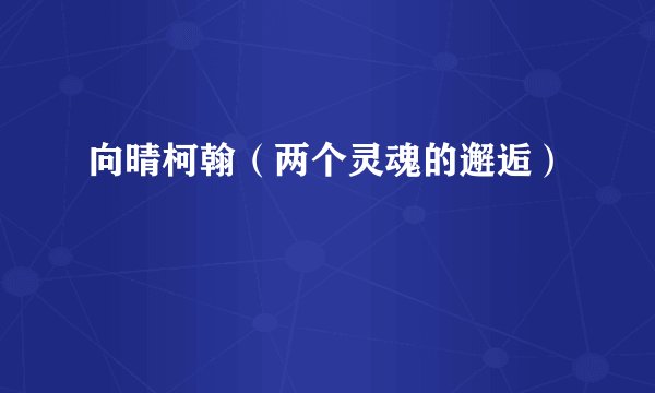 向晴柯翰（两个灵魂的邂逅）