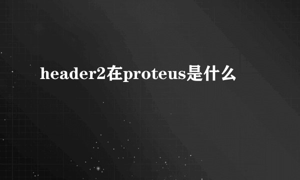 header2在proteus是什么