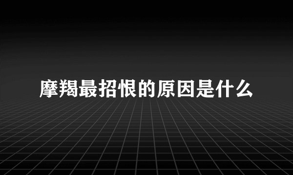 摩羯最招恨的原因是什么