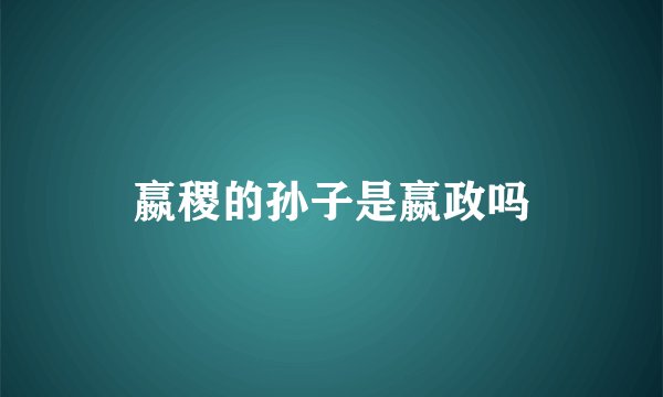 嬴稷的孙子是嬴政吗