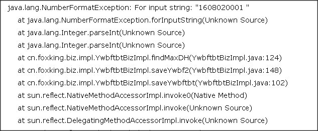 java.lang.NumberFormatException: For input string: 