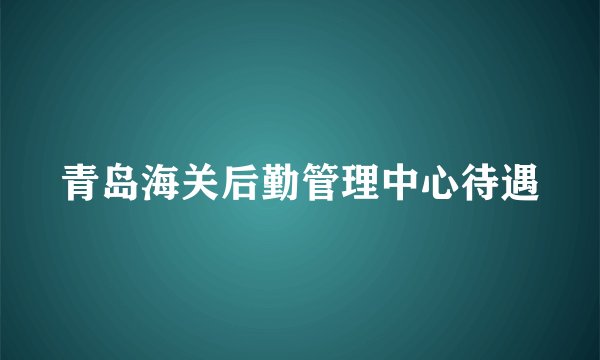 青岛海关后勤管理中心待遇
