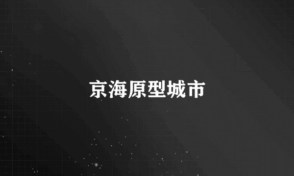 京海原型城市