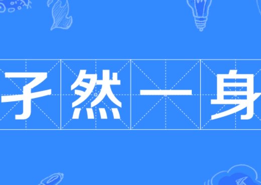 孑然一身苍茫天地兮什么意思