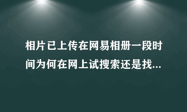 相片已上传在网易相册一段时间为何在网上试搜索还是找不到的呢