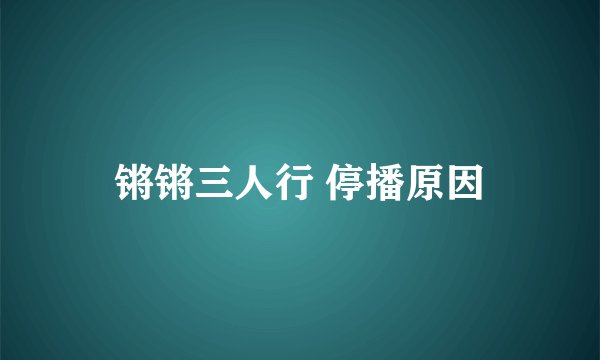 锵锵三人行 停播原因