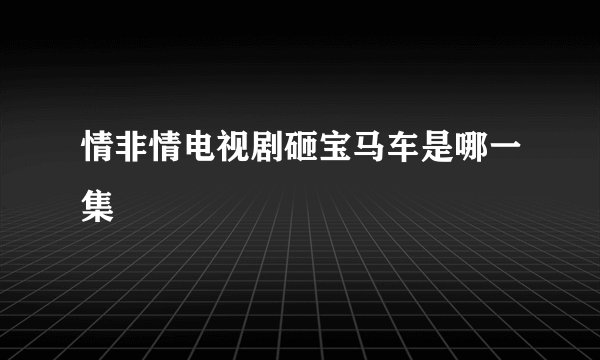 情非情电视剧砸宝马车是哪一集