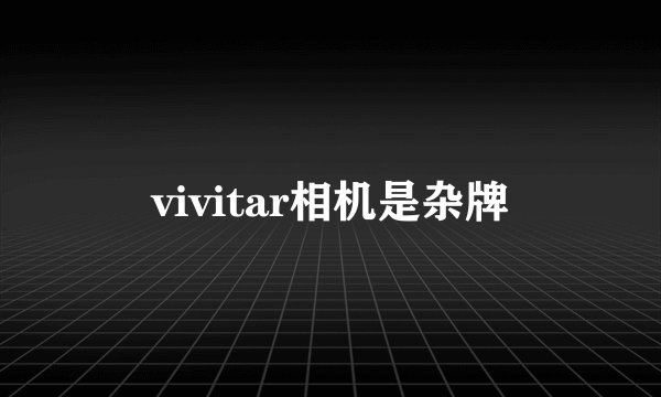 vivitar相机是杂牌
