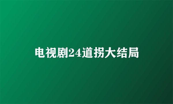 电视剧24道拐大结局