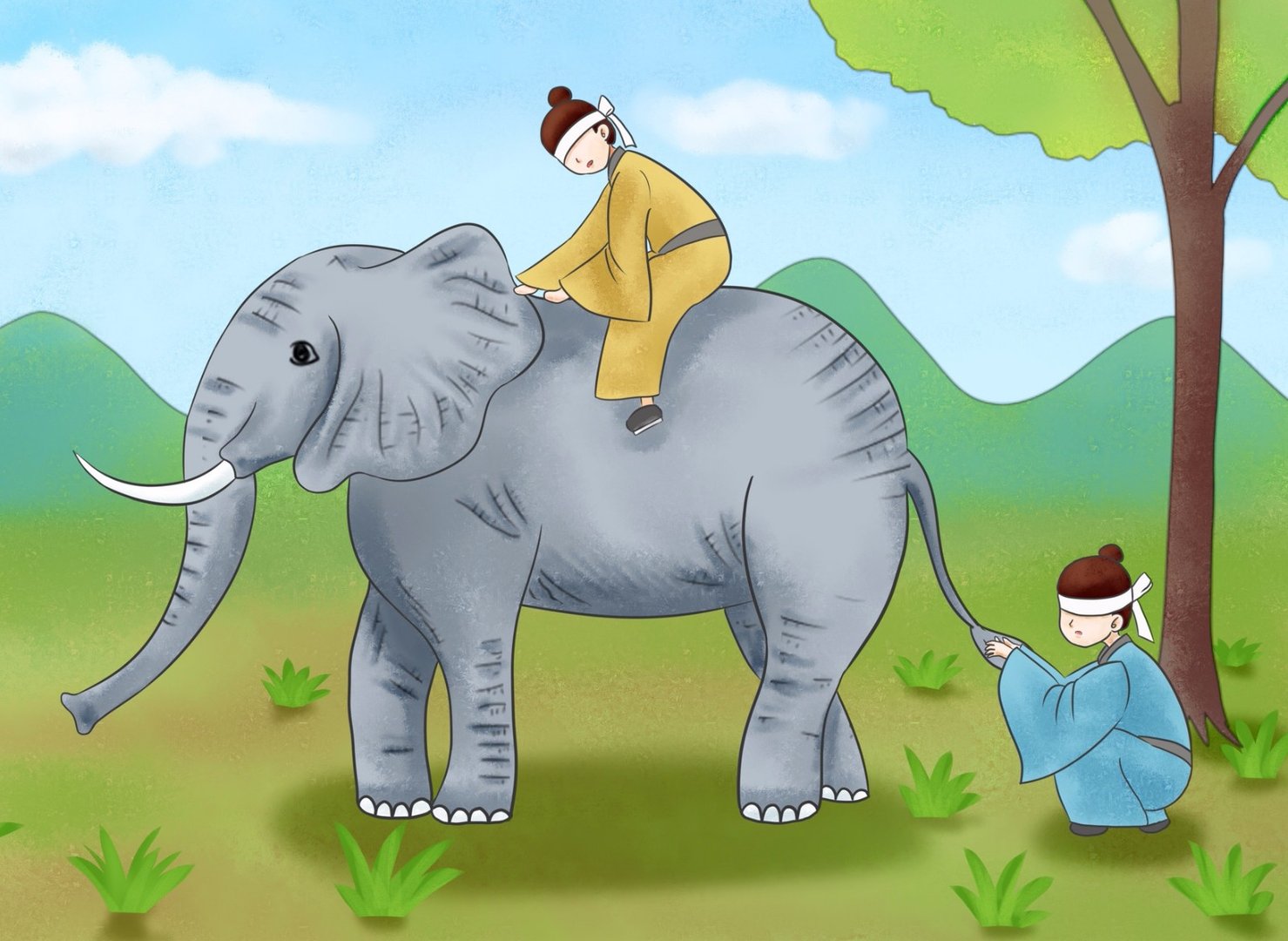 古文：盲苦翻译