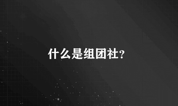 什么是组团社？