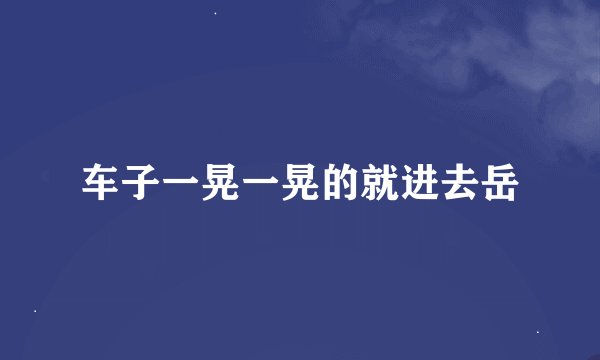 车子一晃一晃的就进去岳