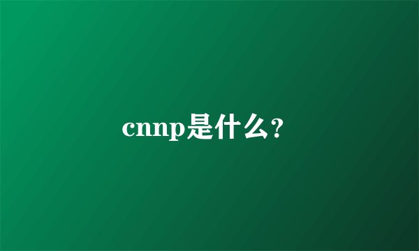 cnnp是什么？