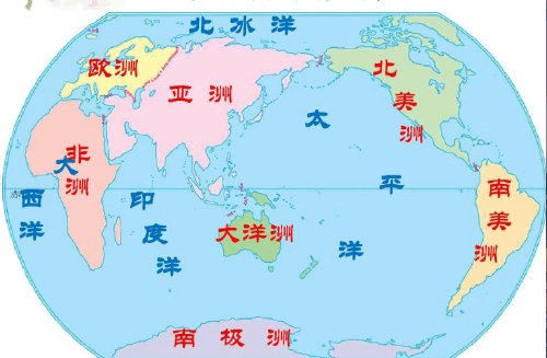 七大洲分别叫什么名字？