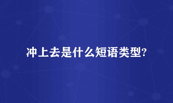 冲上去是什么短语类型?