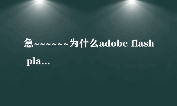 急~~~~~~为什么adobe flash player10.2下载时说服务器错误？？