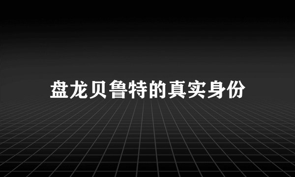盘龙贝鲁特的真实身份