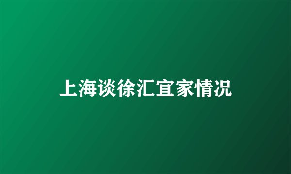 上海谈徐汇宜家情况