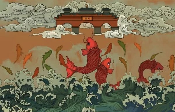 西安一湖内惊现“鲤鱼跃龙门”,“鲤鱼跃龙门”有何含义?